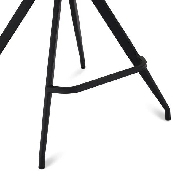 FURNHOUSE Isabel Barhocker 2er Set - Kunstleder Schwarz