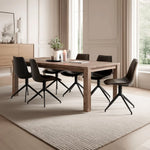 FURNHOUSE Isabel Esszimmerstühle 2er Set - Drehbar, Kunstleder Braun