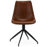 FURNHOUSE Isabel Esszimmerstühle 2er Set - Drehbar, Kunstleder Cognac Braun
