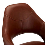 FURNHOUSE Luna Esszimmerstühle mit Armlehne 2er Set - Drehbar, Kunstleder Cognac Braun