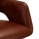 FURNHOUSE Luna Esszimmerstühle mit Armlehne 2er Set - Drehbar, Kunstleder Cognac Braun