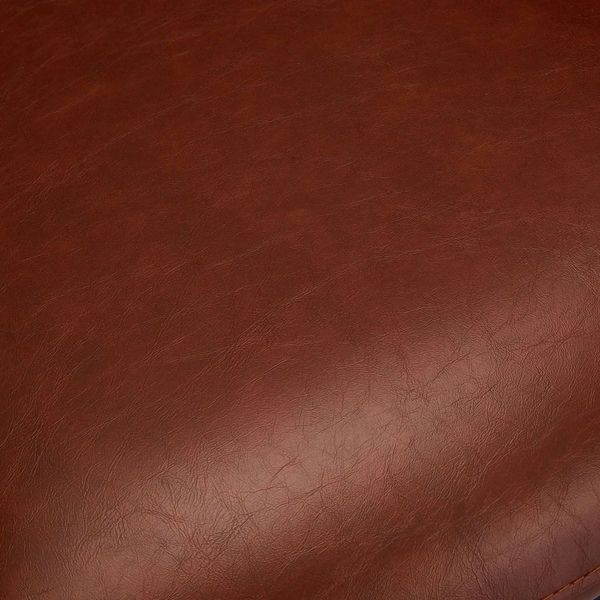 FURNHOUSE Luna Esszimmerstühle mit Armlehne 2er Set - Drehbar, Kunstleder Cognac Braun