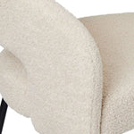 FURNHOUSE Natalie Esszimmerstühle mit Armlehne 2er Set - Bouclé-Stoff Beige