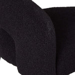 FURNHOUSE Natalie Esszimmerstühle mit Armlehne 2er Set - Bouclé-Stoff Schwarz