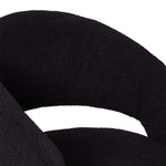 FURNHOUSE Natalie Esszimmerstühle mit Armlehne 2er Set - Bouclé-Stoff Schwarz