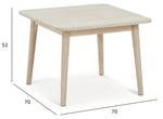 FURNHOUSE Nyborg Couchtisch Quadratisch 70x70 cm - Eiche Weiß geöltes