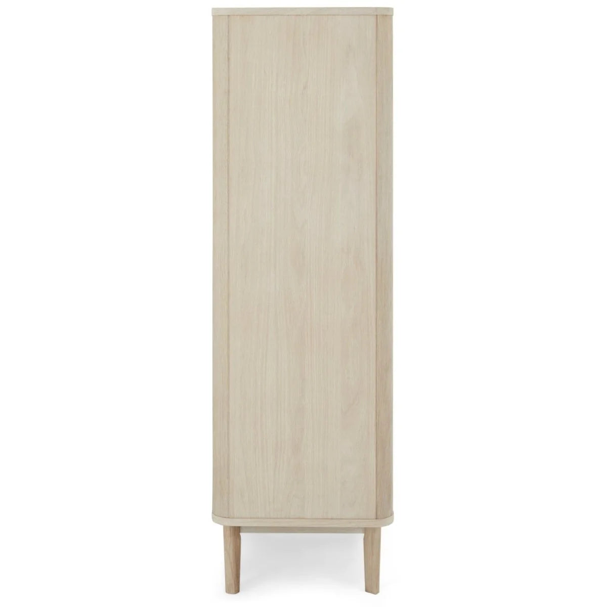 FURNHOUSE Nyborg Highboard mit LED-Beleuchtung - 123 cm breit - Eiche Weiß geöltes