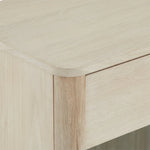 FURNHOUSE Nyborg Highboard mit LED-Beleuchtung - 123 cm breit - Eiche Weiß geöltes