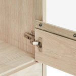 FURNHOUSE Nyborg Highboard mit LED-Beleuchtung - 123 cm breit - Eiche Weiß geöltes