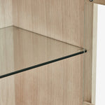 FURNHOUSE Nyborg Highboard mit LED-Beleuchtung - 123 cm breit - Eiche Weiß geöltes