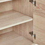 FURNHOUSE Nyborg Highboard mit LED-Beleuchtung - 123 cm breit - Eiche Weiß geöltes