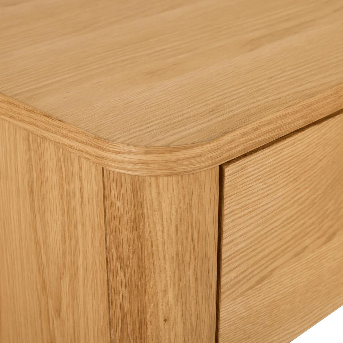 FURNHOUSE Nyborg Highboard mit LED-Beleuchtung - 123 cm breit - Wildeiche Natur