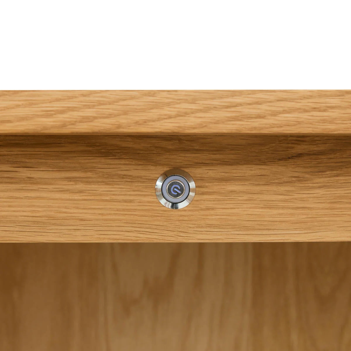 FURNHOUSE Nyborg Highboard mit LED-Beleuchtung - 123 cm breit - Wildeiche Natur