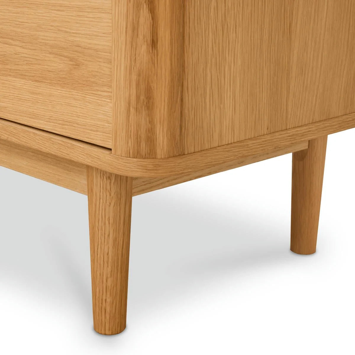 FURNHOUSE Nyborg Highboard mit LED-Beleuchtung - 123 cm breit - Wildeiche Natur