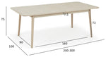 FURNHOUSE Nyborg Rechteckiger Esstisch 200x100 cm - Ausziehbar bis 300 cm - Eiche Weiß geöltes