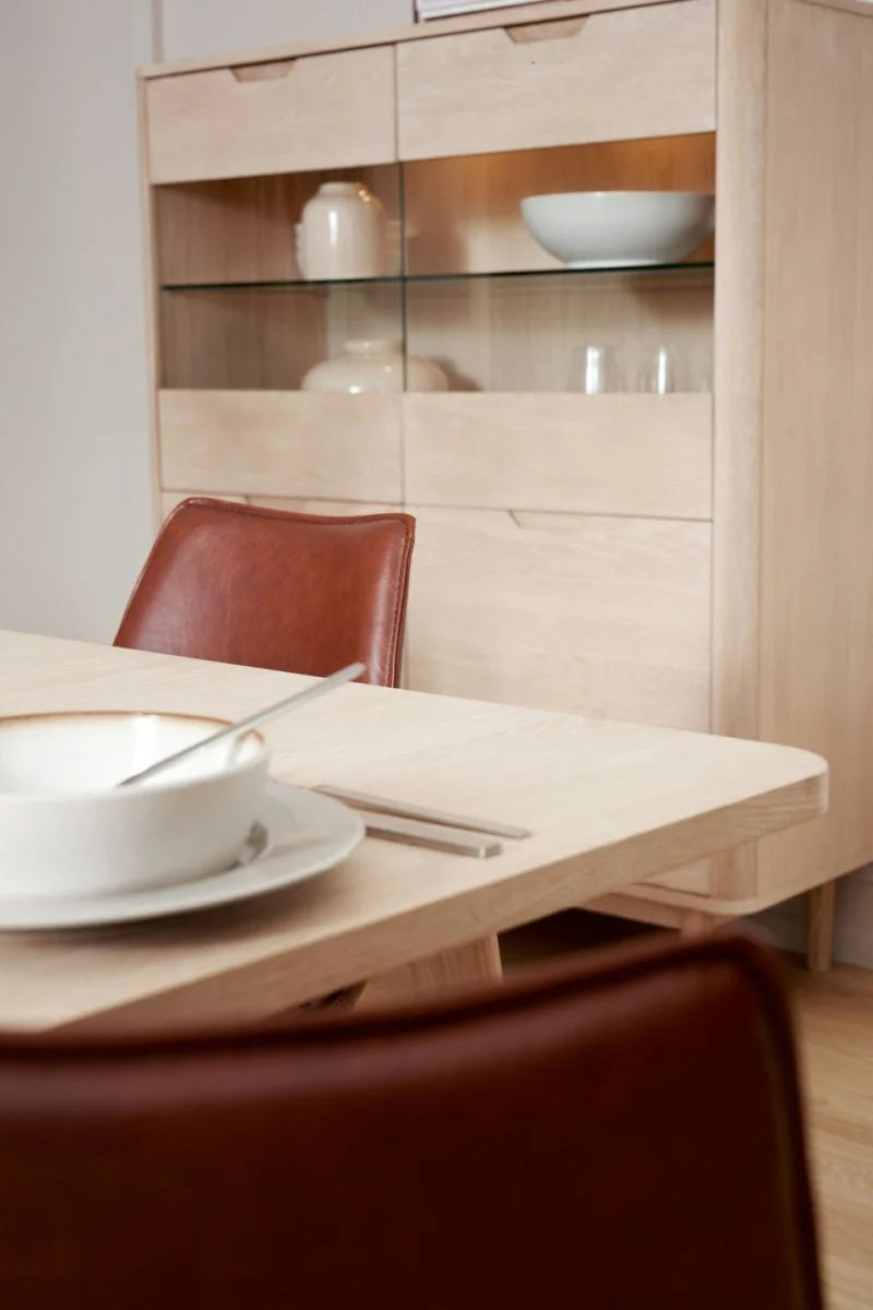 FURNHOUSE Nyborg Rechteckiger Esstisch 200x100 cm - Ausziehbar bis 300 cm - Eiche Weiß geöltes