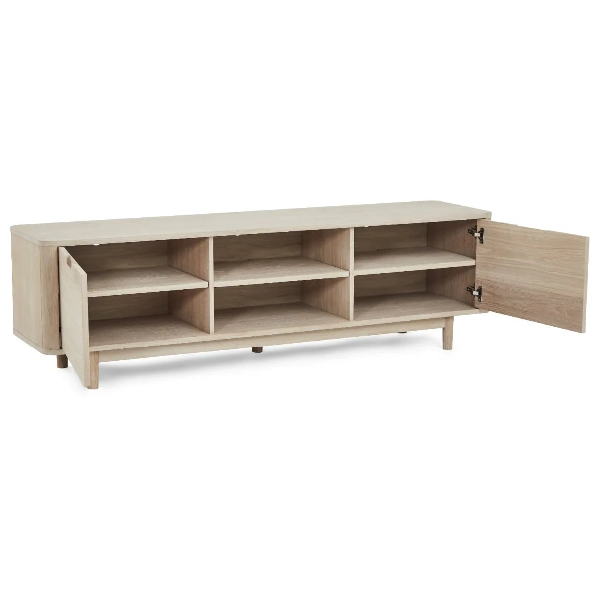 FURNHOUSE Nyborg TV-Tisch mit 2 Türen - 180 cm breit - Eiche Weiß geöltes
