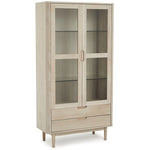 FURNHOUSE Nyborg Vitrine mit LED-Beleuchtung - 100 cm breit - Eiche Weiß geöltes