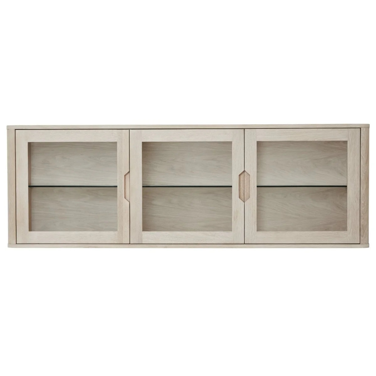 FURNHOUSE Nyborg Wandschrank mit LED-Beleuchtung - 180 cm breit - Eiche Weiß geöltes
