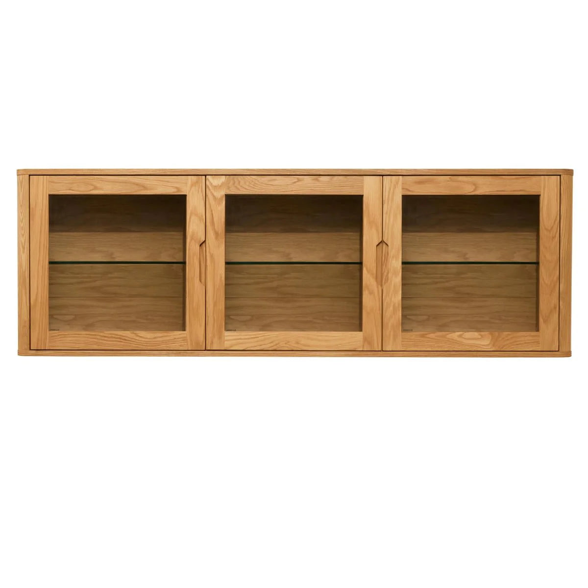 FURNHOUSE Nyborg Wandschrank mit LED-Beleuchtung - 180 cm breit - Wildeiche Natur