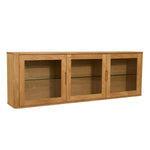 FURNHOUSE Nyborg Wandschrank mit LED-Beleuchtung - 180 cm breit - Wildeiche Natur