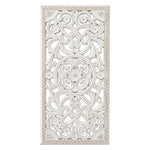 Ornament Holzbild Wandornament Holz shabby weiß Landhaus Dekoration Mandala Deko