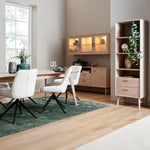 FURNHOUSE Porto Bücherregal mit Schubladen - 60 cm breit - Eiche Weiß geöltes