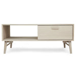 FURNHOUSE Porto Couchtisch mit Stauraum Rechteckig 120x75 cm - Eiche Weiß geöltes