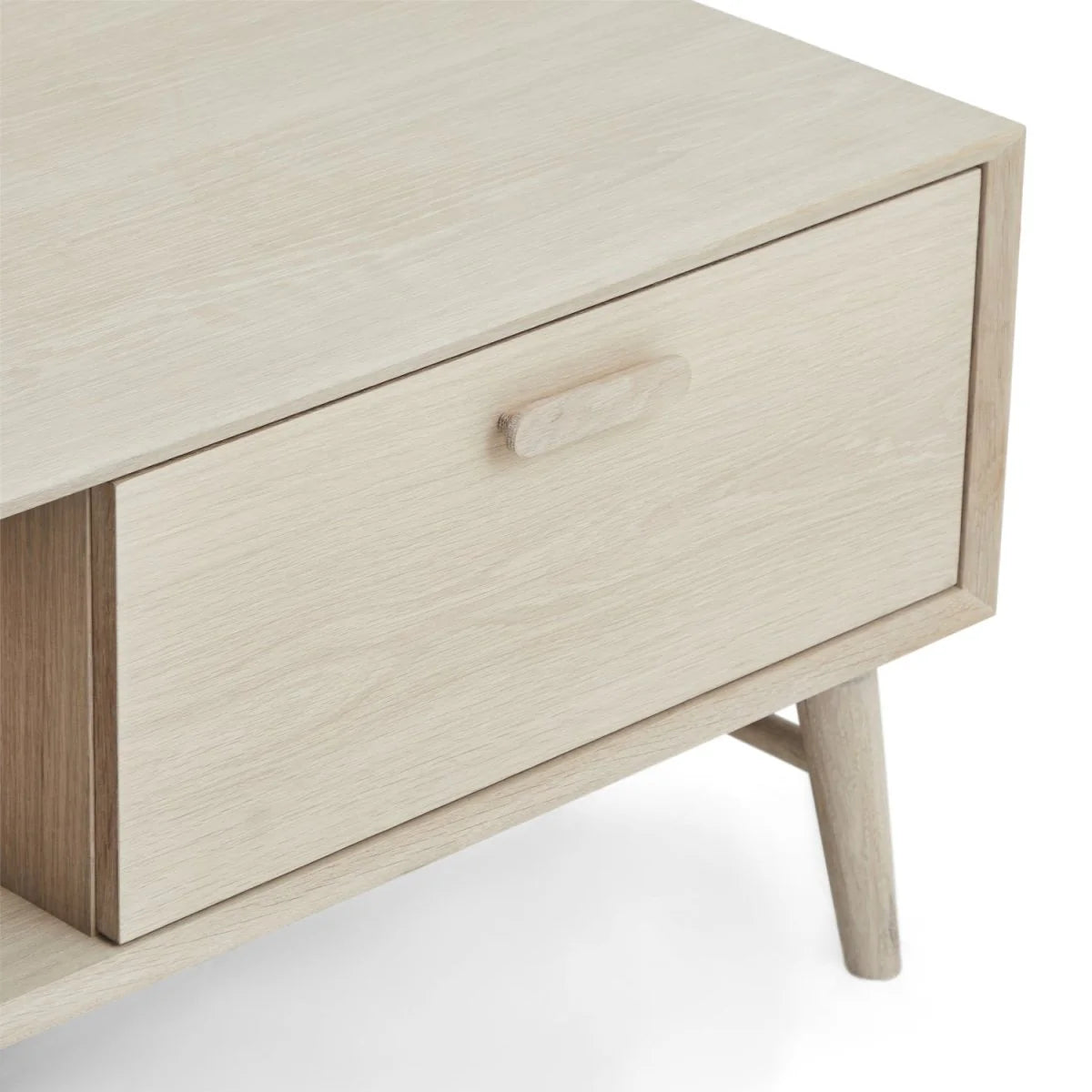 FURNHOUSE Porto Couchtisch mit Stauraum Rechteckig 120x75 cm - Eiche Weiß geöltes