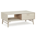 FURNHOUSE Porto Couchtisch mit Stauraum Rechteckig 120x75 cm - Eiche Weiß geöltes