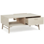 FURNHOUSE Porto Couchtisch mit Stauraum Rechteckig 120x75 cm - Eiche Weiß geöltes