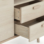 FURNHOUSE Porto Highboard mit 2 Türen - 100 cm breit - Eiche Weiß geöltes