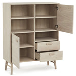 FURNHOUSE Porto Highboard mit 2 Türen - 100 cm breit - Eiche Weiß geöltes