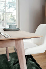 FURNHOUSE Porto Rechteckiger Esstisch 220x105 cm - Ausziehbar bis 320 cm - Eiche Weiß geöltes