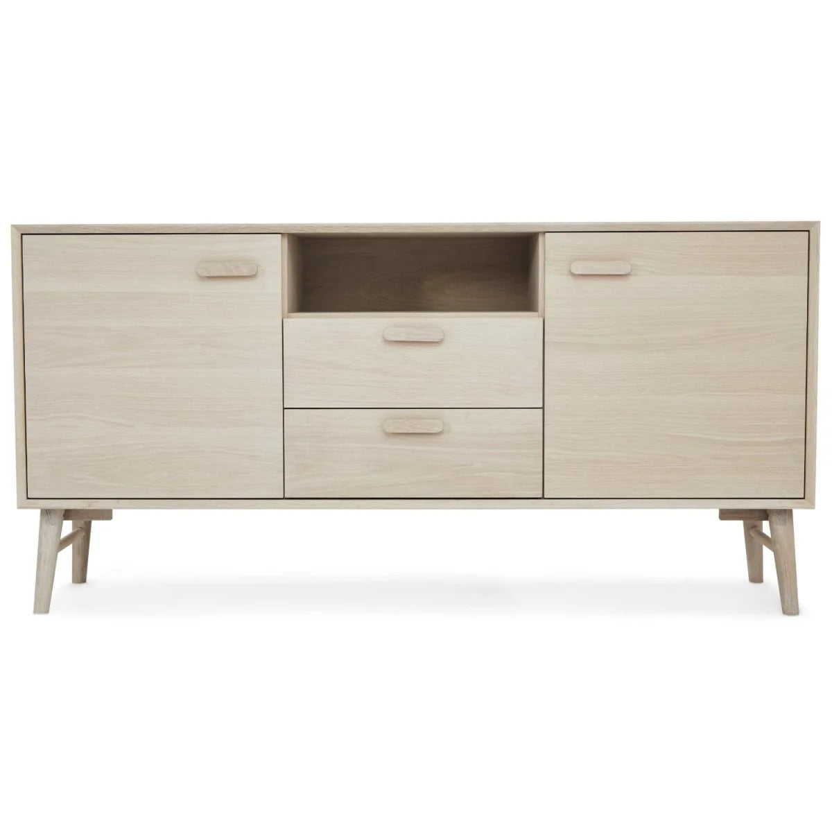 FURNHOUSE Porto Sideboard mit 2 Türen - 160 cm breit - Eiche Weiß geöltes