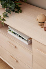 FURNHOUSE Porto Sideboard mit 3 Türen - 212 cm breit - Eiche Weiß geöltes