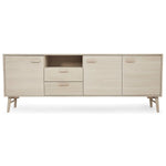 FURNHOUSE Porto Sideboard mit 3 Türen - 212 cm breit - Eiche Weiß geöltes