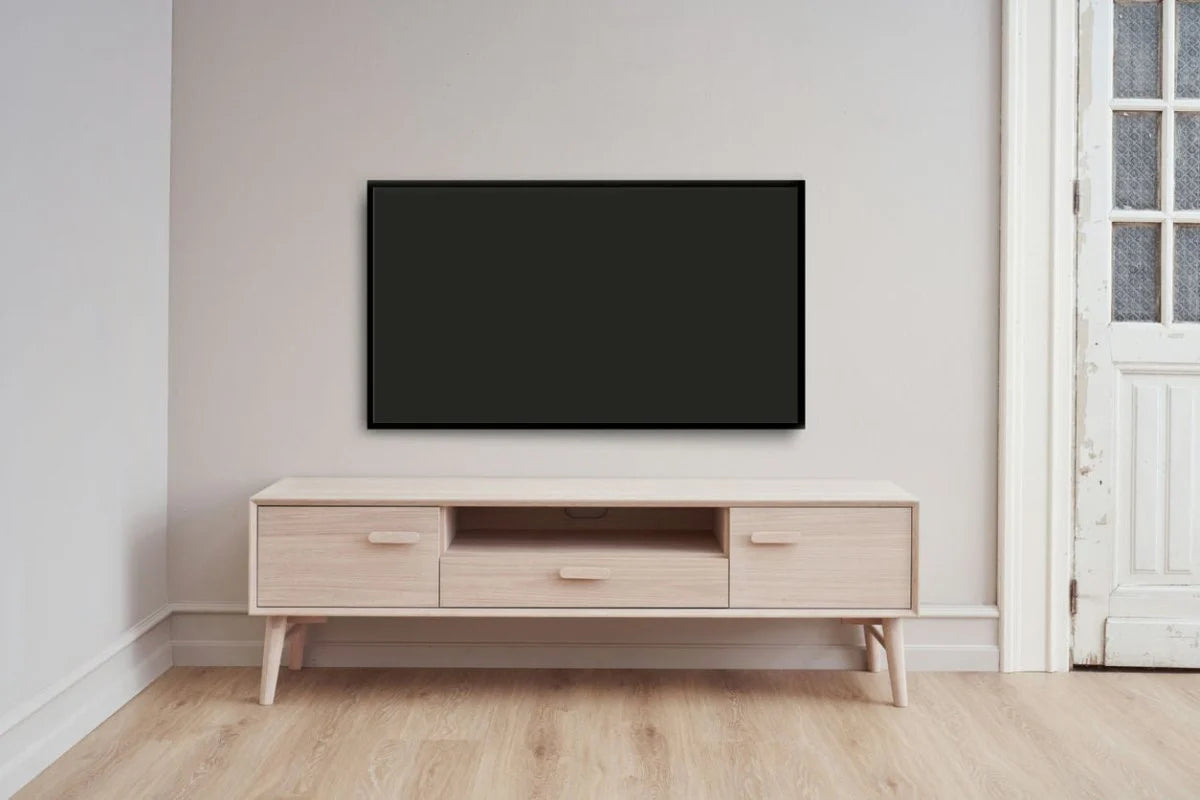 FURNHOUSE Porto TV-Tisch mit 2 Türen - 160 cm breit - Eiche Weiß geöltes