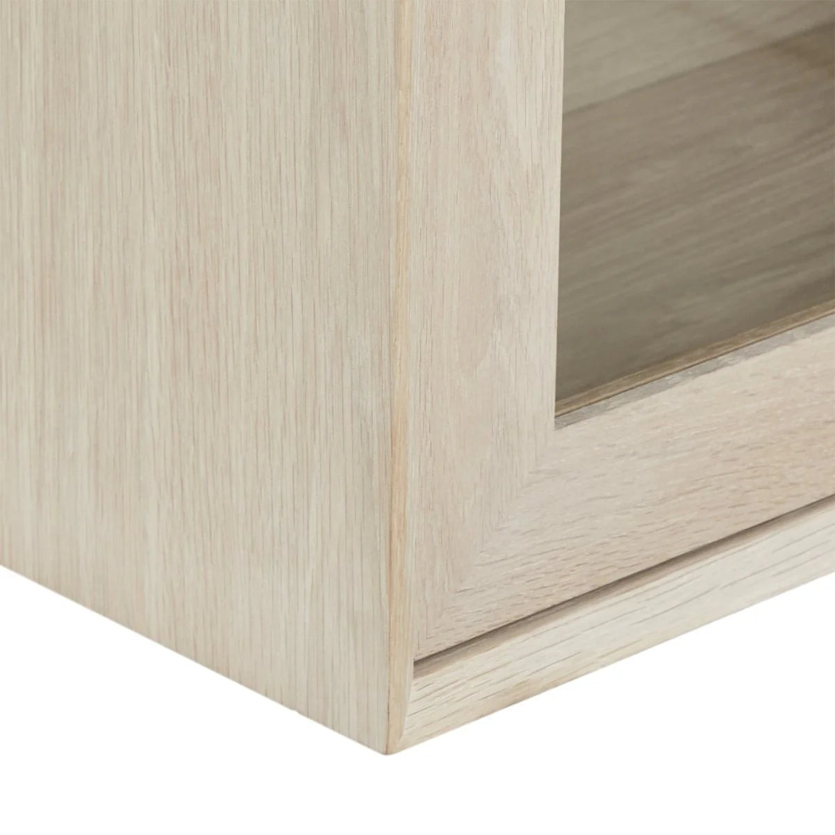 FURNHOUSE Porto Wandschrank mit LED-Beleuchtung - 160 cm breit - Eiche Weiß geöltes