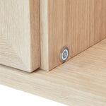 FURNHOUSE Porto Wandschrank mit LED-Beleuchtung - 160 cm breit - Eiche Weiß geöltes