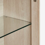 FURNHOUSE Porto Wandschrank mit LED-Beleuchtung - 160 cm breit - Eiche Weiß geöltes