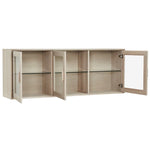 FURNHOUSE Porto Wandschrank mit LED-Beleuchtung - 160 cm breit - Eiche Weiß geöltes