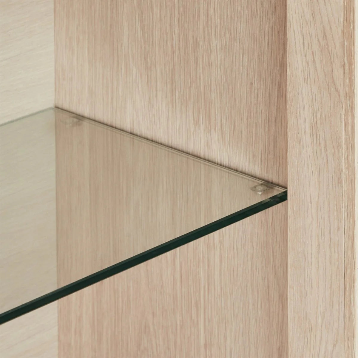 FURNHOUSE Porto Wandschrank mit LED-Beleuchtung - 212 cm breit - Eiche Weiß geöltes