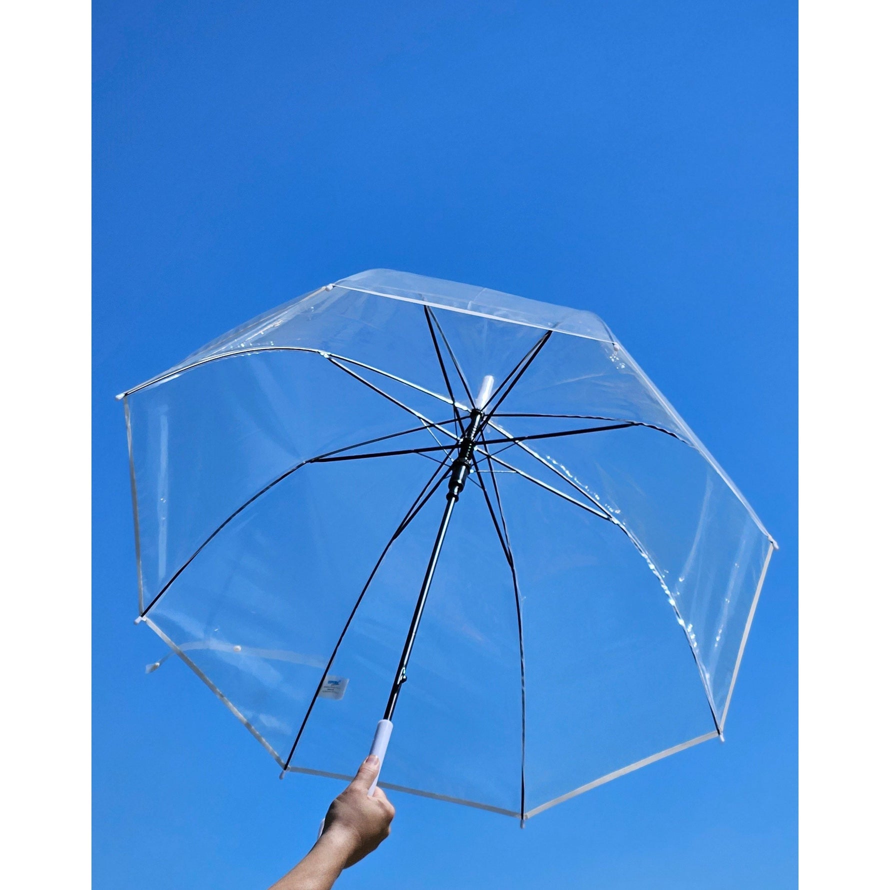 Regenschirm Glockenschirm Schirm Regen Glockenform rund klar transparent Ø 85 cm
