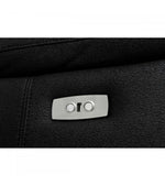 FURNHOUSE Selesta 2-Sitzer Sofa – mit Elektrische Relaxfunktion, USB - Stoffbezug Schwarz