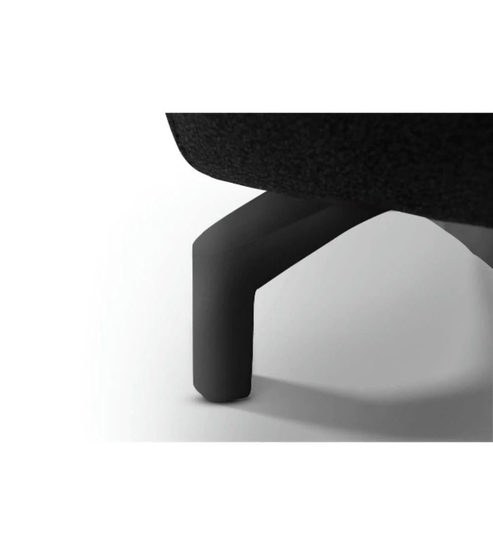 FURNHOUSE Selesta 3-Sitzer Sofa – mit Elektrische Relaxfunktion, USB - Stoffbezug Schwarz