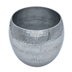 Übertopf Blumentopfe Silber Pflanztopf Deko 2er Set glänzend rund