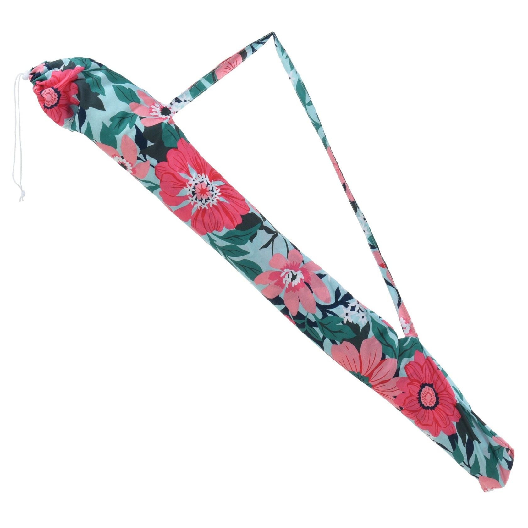 Sonnenschirm Strandschirm Schirm UV Schutz mit Tasche Fransen Blumen Ø 155 cm