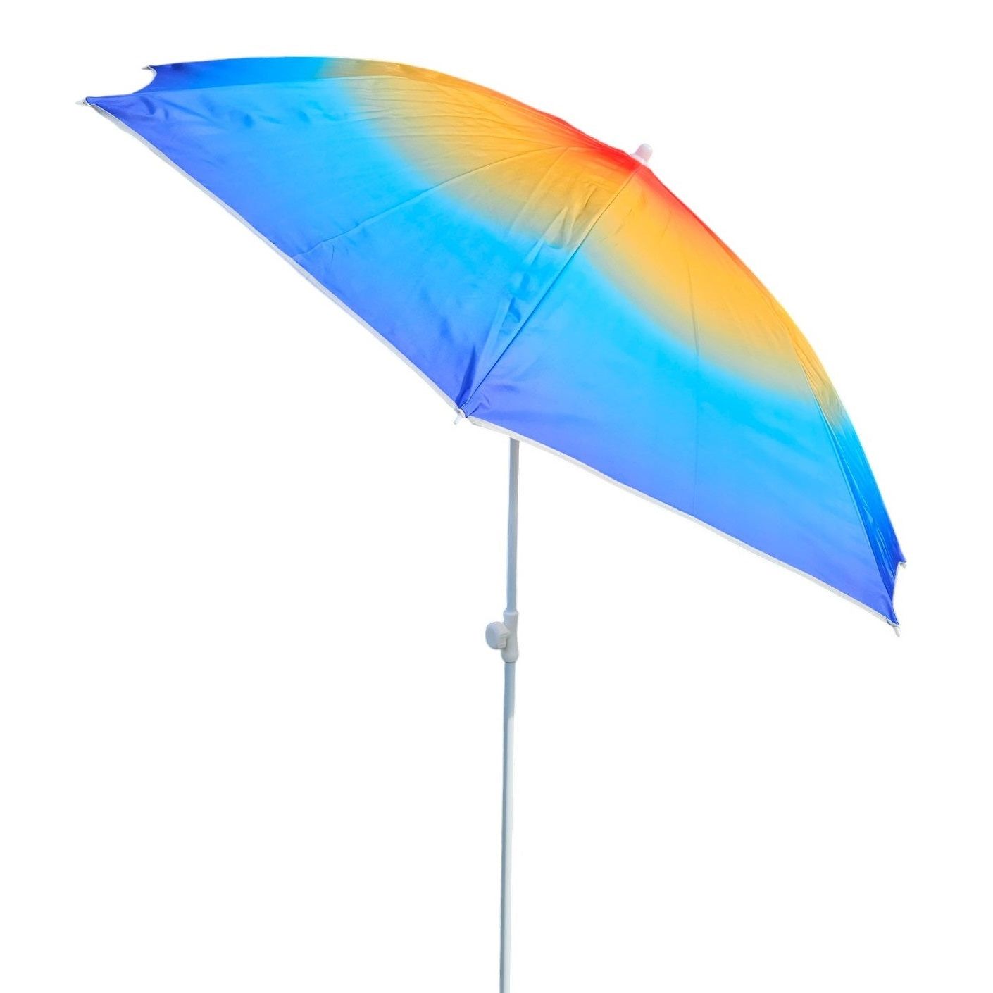 Sonnenschirm Strandschirm Balkonschirm UV Schutz 50+ blau gelb 155 cm bunt