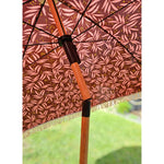 Sonnenschirm Strandschirm Schirm UV Schutz mit Tasche Fransen Rot Ø 170 cm
